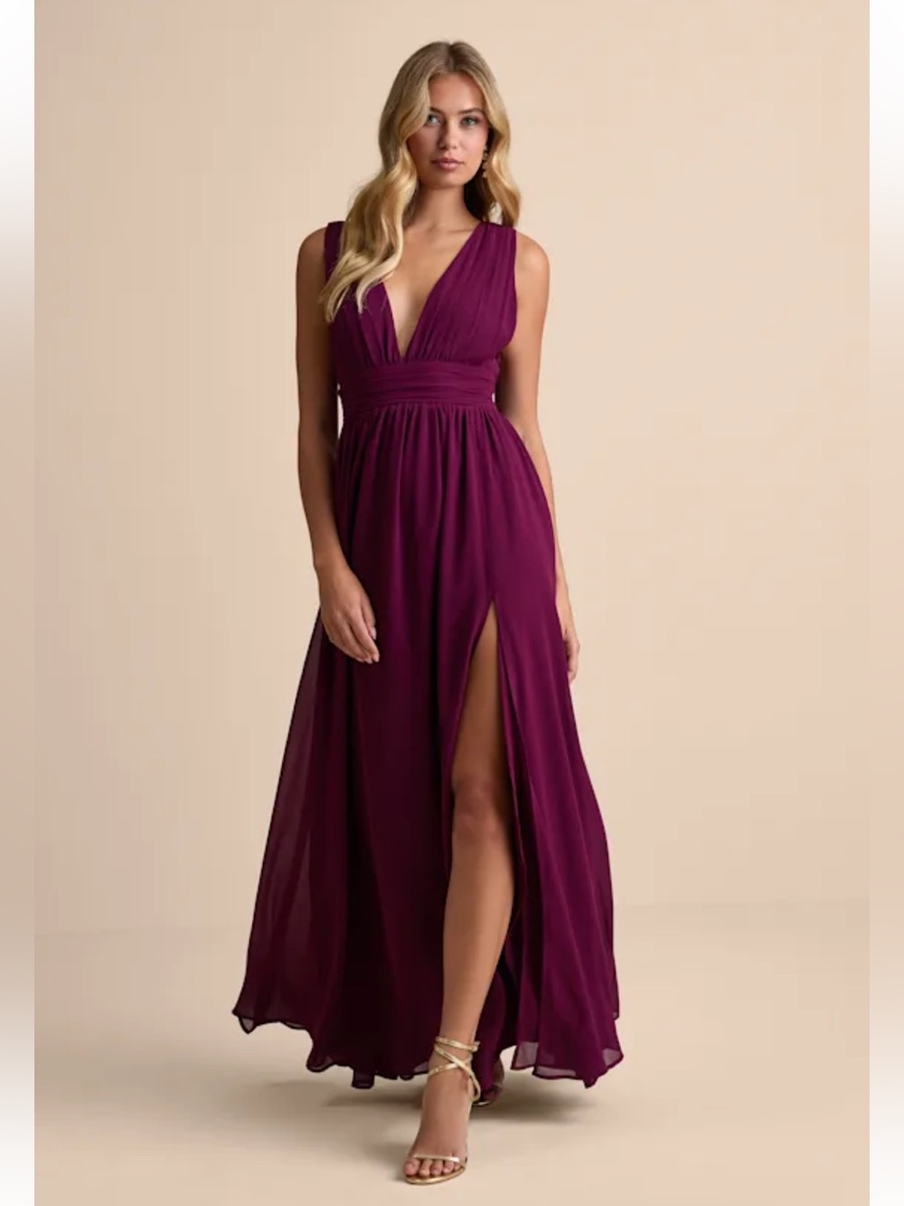 Lulus Heavenly Hues Plum Maxi Dress